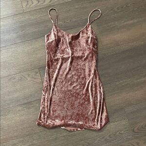 Forever 21 Velvet Pink Slip Dress